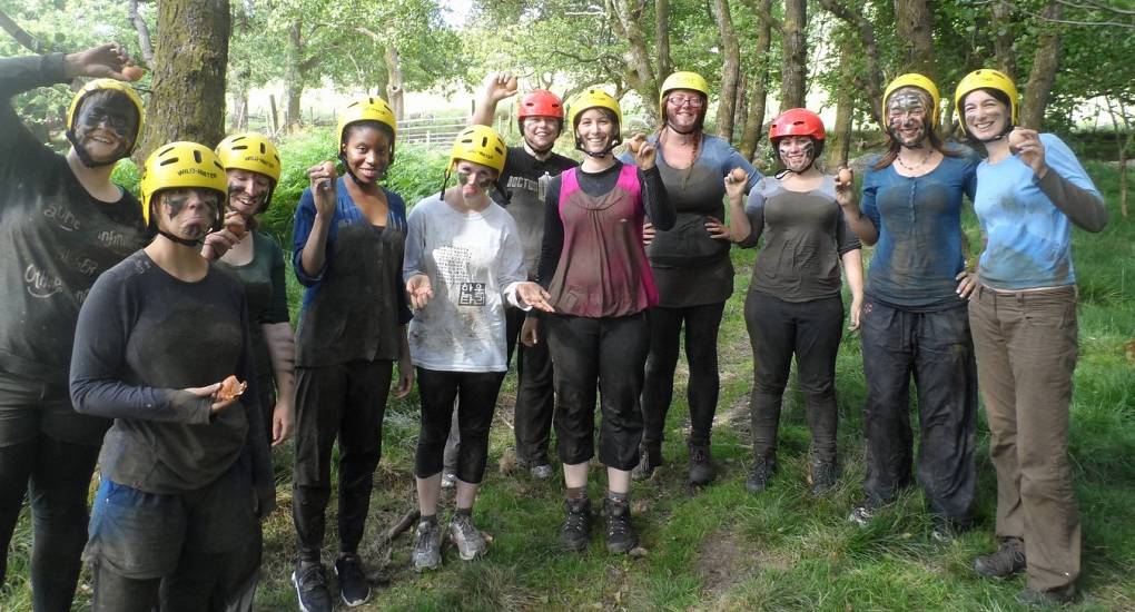 Group of hens after enjoying the Assault Course hen do activity