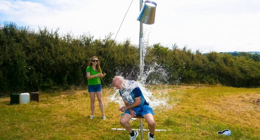 A stag gets the cold water for losing