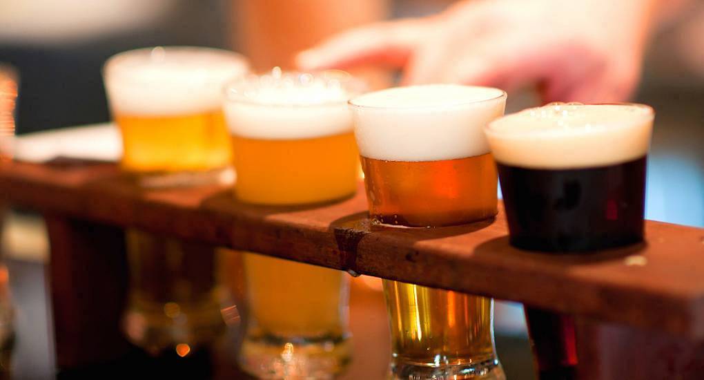 Selection of beers for tasting