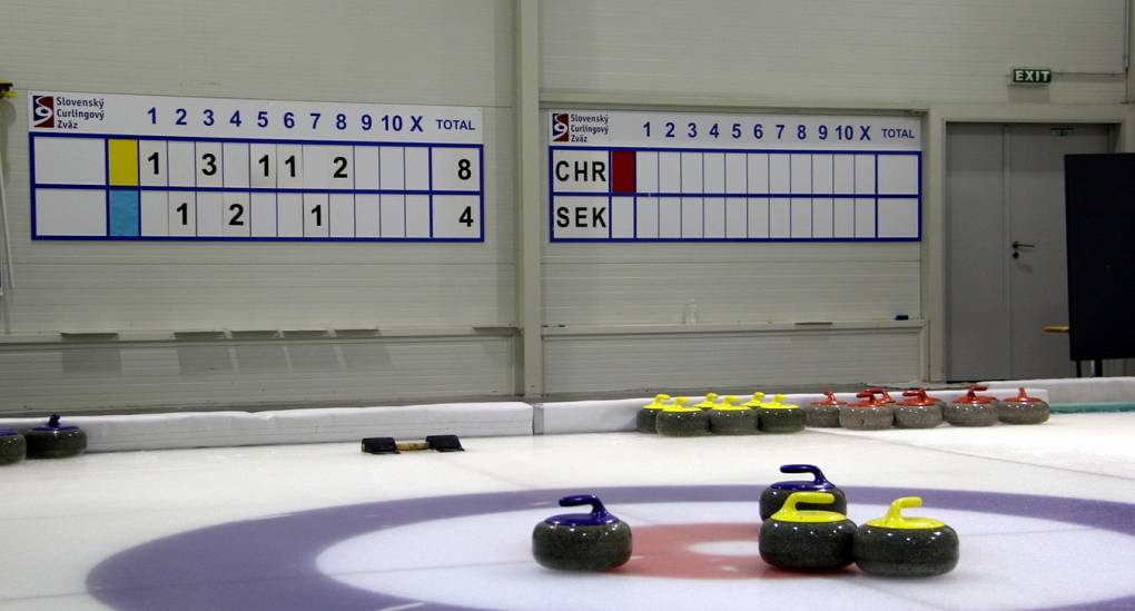 The scoring zone for Curling