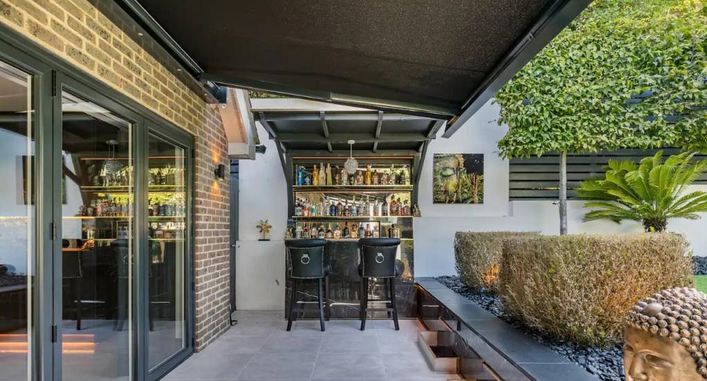 Hen party house outside bar