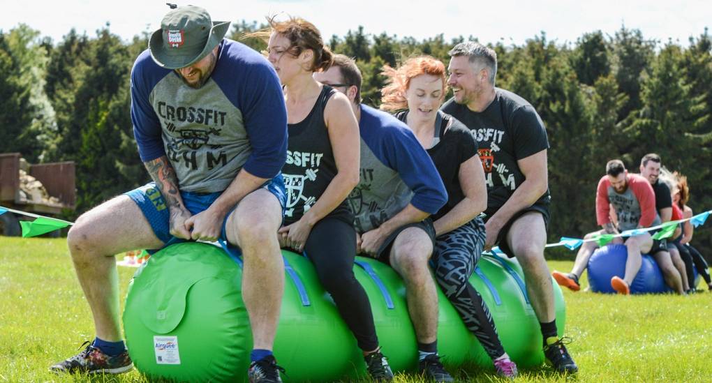 Stags and hens team up in a race event