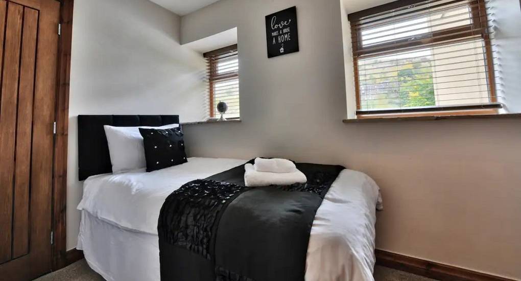 Bedroom two dimly lit 