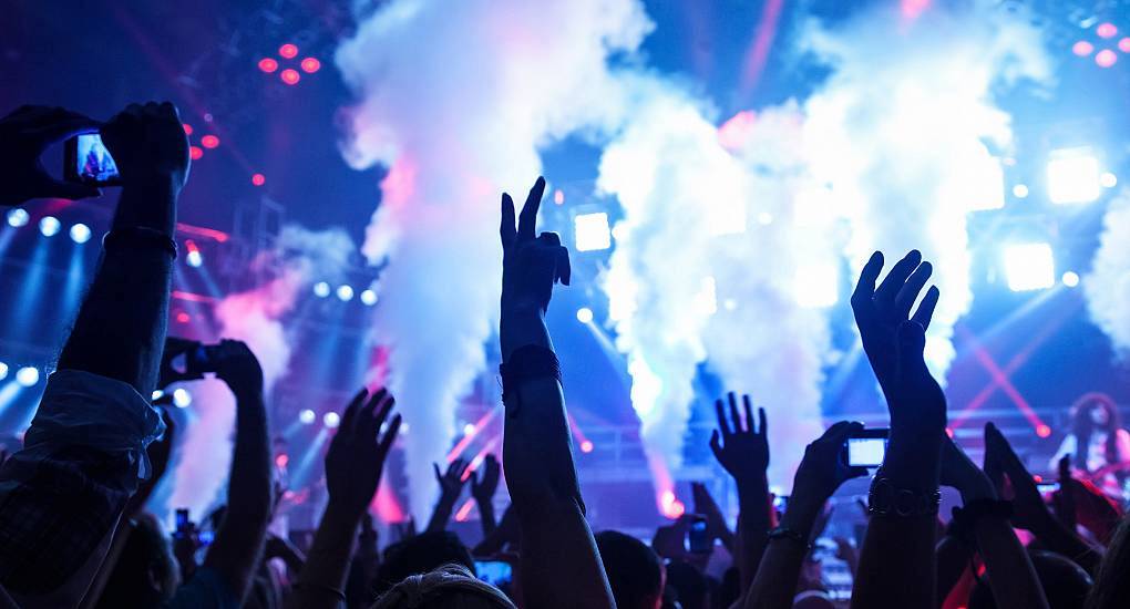 Busy nightclub with lighting