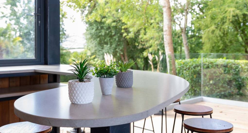 The perfect coffee setting outside at Retreat 12