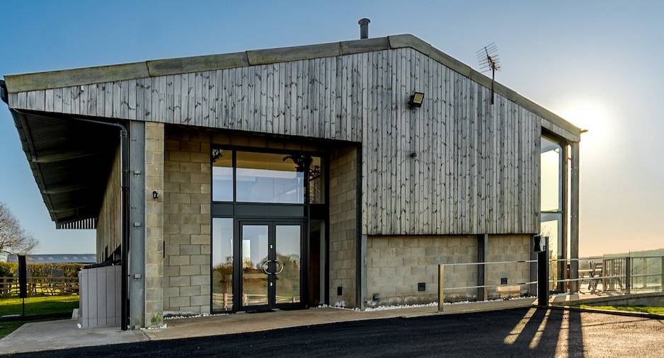 Front elevation of the luxury converted barn: Tree View Hen Party House exterior