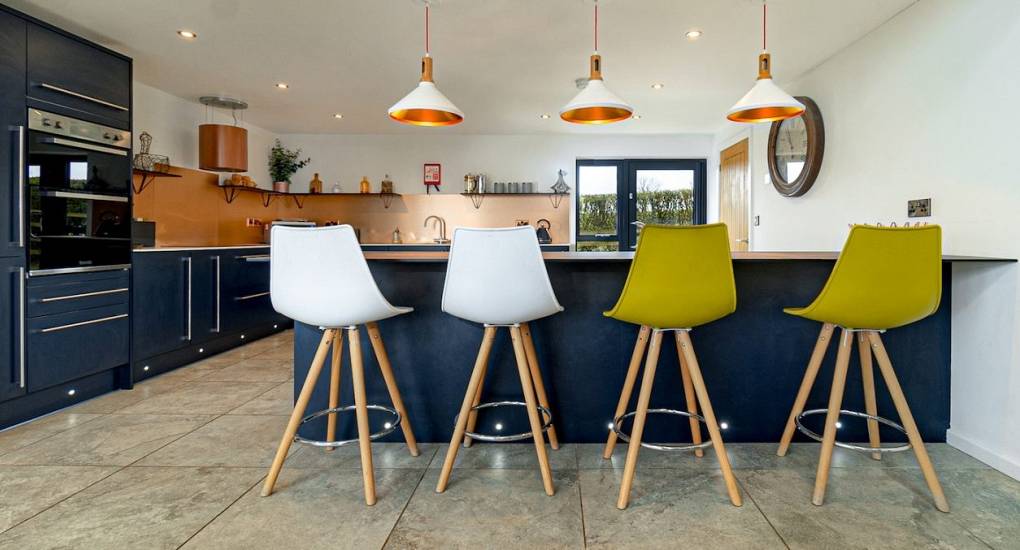 First-rate kitchen facilities in the converted barn Hen Party House near Nottingham